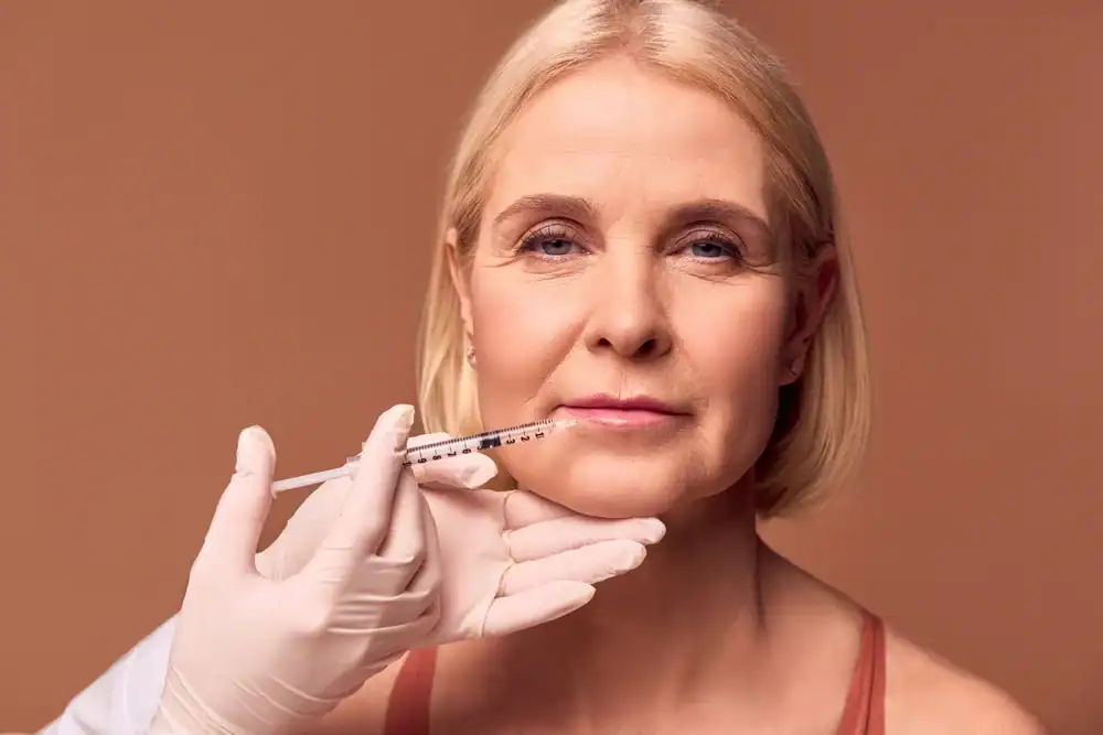 Facial rejuvenation procedure at Dolce Aesthetics, focusing on enhancing natural beauty and skin hea.